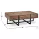 Prescott Rustic Honey And Distressed Iron Large Rectangular Occasional Table Set