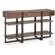 Prescott Rustic Honey And Distressed Iron Large Rectangular Occasional Table Set