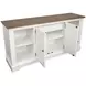 Crownfall Whisper White and Cerused Nutmeg 2 Door Credenza