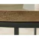 Noraluna Medium Brown and Black Round Glass Top Cocktail Table