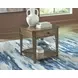 Burkbyer Brown Rectangular End Table
