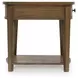Burkbyer Brown Rectangular End Table