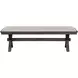Riverdale Black 62" Upholstered Bench