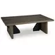Kandinew Medium Brown and Black Rectangular Cocktail Table