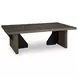 Kandinew Medium Brown and Black Rectangular Cocktail Table