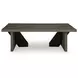 Kandinew Medium Brown and Black Rectangular Cocktail Table