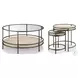 Cena Natural And Vintage Nickel Nesting End Table