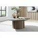 Dontayne Warm Brown and Dark Gray Round Cocktail Table