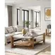 Goldmere Honey Wheat and White Rectangular Granite Top Occassional Table Set
