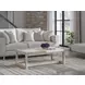 Northcrest Gallery Buff and Antique Silver Rectangular Marble Top Occassional Table Set