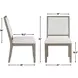 Lily Gray Upholstered Side Chair Set of 2