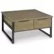 Montia Light Brown and Gunmetal Gray Square Lift Top Occasional Table Set