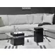 Donora Obsidian Square Glass Top End Table