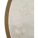 Alben Antique Gold and White Round Marble Top End Table