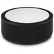 Grayman Matte Black and White Round Marble Top Cocktail Table