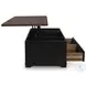 Wildenauer Brown And Black Lift Top Coffee Table