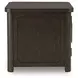 Breckington Dark Brown Rectangular End Table