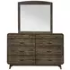 Rex Walnut Rectangular Dresser Mirror