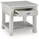 Robbinsdale Antique White Square End Table