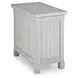 Robbinsdale Antique White Rectangular Chairside End Table with USB Charging