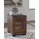 Kallari Warm Brown and Black Rectangular Chairside End Table