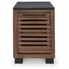 Kallari Warm Brown and Black Rectangular Chairside End Table