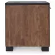 Kallari Warm Brown and Black Rectangular Chairside End Table