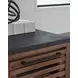 Kallari Warm Brown and Black Rectangular Chairside End Table
