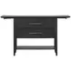 Sable Crest Black Extendable Drop Leaf Server