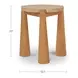 Pax Natural Outdoor Round Travertine Top Side Table