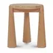 Pax Natural Outdoor Round Travertine Top Side Table