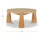 Pax Natural Outdoor Round Travertine Top Coffee Table
