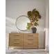 Balboa Coastal Gray Round Wall Mirror