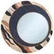 Orbis Brown and Gray Round Tranche Wall Mirror