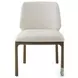 Kesden Pyramid Brown Fabric Upholstered Dining Side Chair
