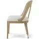 Essence Blonde And Marshmallow Performance Fabric Slat Back Dining Side Chair