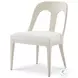 Essence Opal And Marshmallow Performance Fabric Slat Back Dining Side Chair Set of 2
