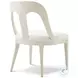Essence Opal And Marshmallow Performance Fabric Slat Back Dining Side Chair Set of 2