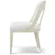 Essence Opal And Marshmallow Performance Fabric Slat Back Dining Side Chair Set of 2