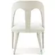 Essence Opal And Marshmallow Performance Fabric Slat Back Dining Side Chair Set of 2