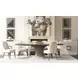 Panos Cream Leather Upholstered Dining Side Chair Set of 2