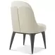 Panos Cream Leather Upholstered Dining Side Chair Set of 2