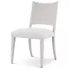 Coastal White and Sandbar Upholstered Northwood Dining Side Chair Set of 2