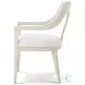 Essence Opal And Marshmallow Performance Fabric Slat Back Dining Arm Chair