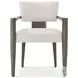 Hudson Pebble Grey Upholstered Dining Arm Chair Set of 2