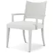 Coastal White and Sandbar Upholstered Northwood Dining Arm Chair Set of 2