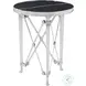 Spencer London Nickel Plated 18" Round Side Table