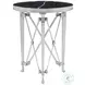 Spencer London Nickel Plated 18" Round Side Table