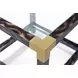 Arakan Calico and Gold Square Glass Top Side Table