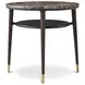 Spencer Green Park Fumed and Gold Round Marble Top Ashburton Place Side Table